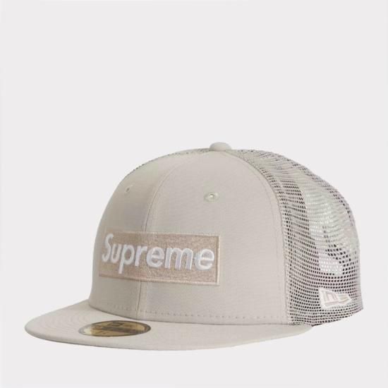 Supreme Box Logo Mesh Back New Era Cap 帽子キャップ ブラウン新品の