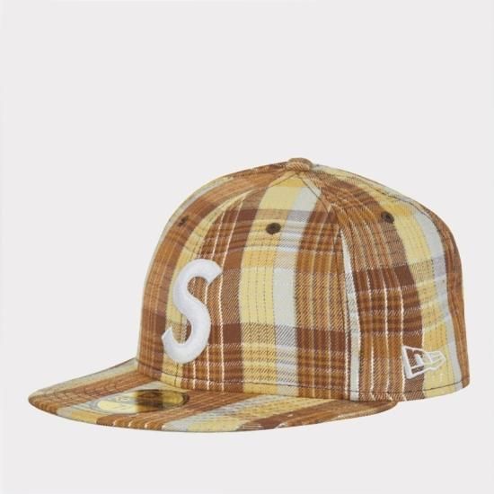 supreme newera Metallic Plaid S Logo