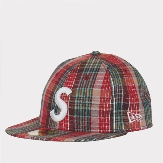 Supreme Metallic Plaid S Logo NewEra レッド | yoshi-sushi.ca