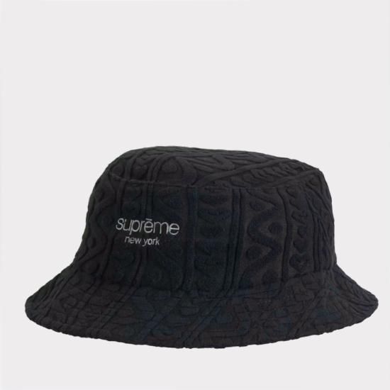 【Supreme通販専門店】Supreme(シュプリーム) Terry Pattern Hat ハット　ブラック新品の通販 - Be-Supremer