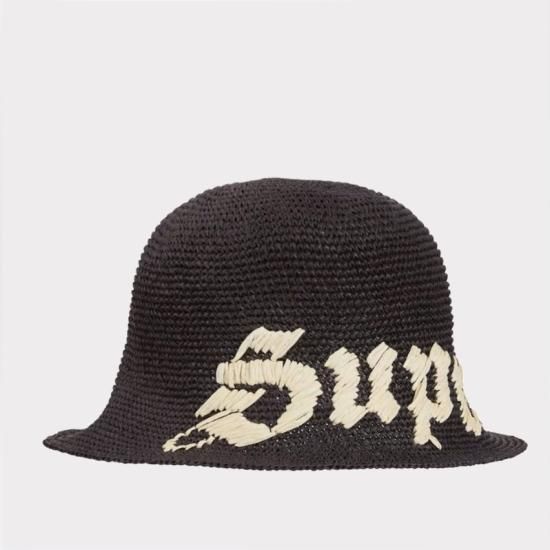 【Supreme通販専門店】Supreme(シュプリーム) 2023SS Old English Straw Crusher Hat ハット  ブラック新品の通販 - Be-Supremer