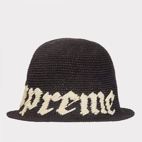 【Supreme通販専門店】Supreme(シュプリーム) 2023SS Old English Straw Crusher Hat ハット  ブラック新品の通販 - Be-Supremer