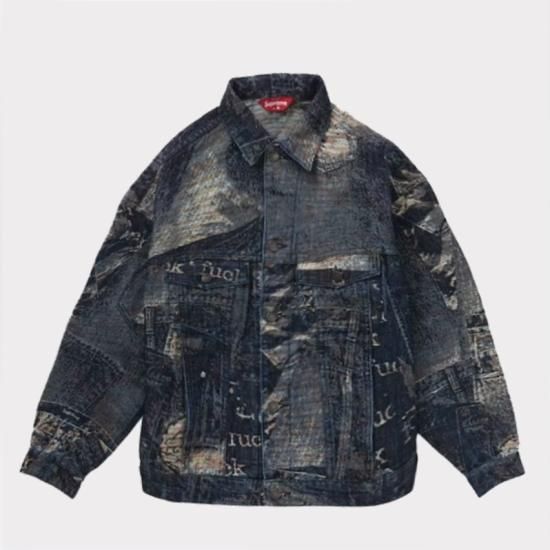 Supreme 2023SS Archive Denim Jacquard Trucker Jacket ジャケット ブラック新品通販 -  Be-Supremer