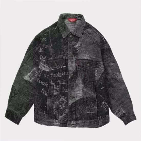 Supreme 2023SS Archive Denim Jacquard Trucker Jacket