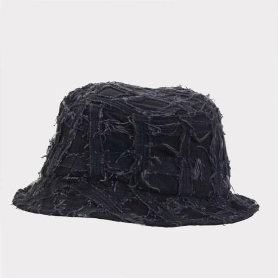 supreme パッチワーク ハット hat BLK 黒-