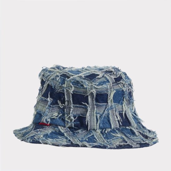 Supreme Multi Type Jacquard Denim Crusher Hat ハット帽子 ブルー