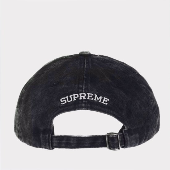Supreme Velvet S logo 6Panel Cap ブラック帽子
