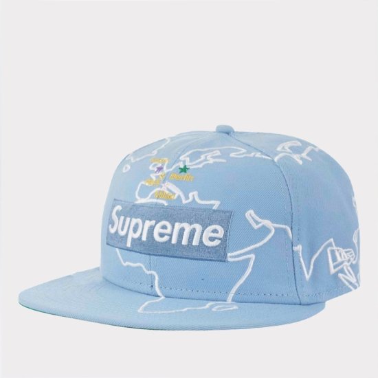 Supreme AW Worldwide Box Logo New Era Cap 帽子キャップ ライトブルー新品の通販    Be Supremer