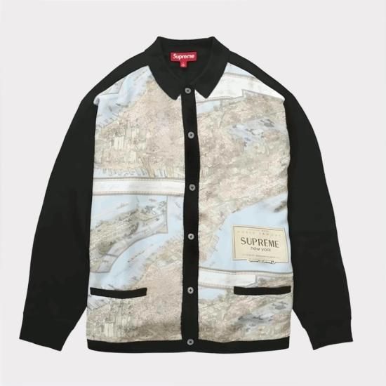 値下げ交渉可SUPREME 23AW Silk Map Cardigan