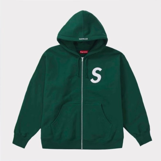 Supreme シュプリーム 23AW S Logo Zip Up Hooded Sweatshirt Sロゴジップアップフードスウェットパーカー  ダークグリーン | ブランド名 - Supreme(シュプリーム)オンライン通販専門店 Be-Supremer