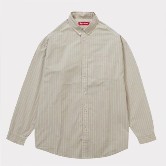 Supreme シュプリーム 2023AW Loose Fit Stripe Shirt ルースフィットストライプシャツ タン |  人気のストリートファッションブランド - Supreme(シュプリーム)オンライン通販専門店 Be-Supremer