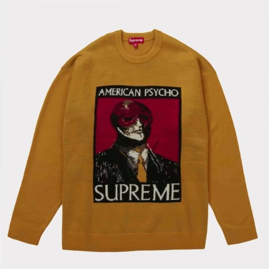 Supreme シュプリーム 2023AW American Psycho Sweater アメリカンサイコセーター イエロー -  Supreme(シュプリーム)オンライン通販専門店 Be-Supremer