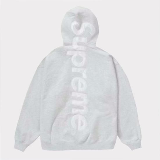 Supreme シュプリーム 2023AW Satin Applique Hooded Sweatshirt | アッシュグレー -  Supreme(シュプリーム)オンライン通販専門店 Be-Supremer