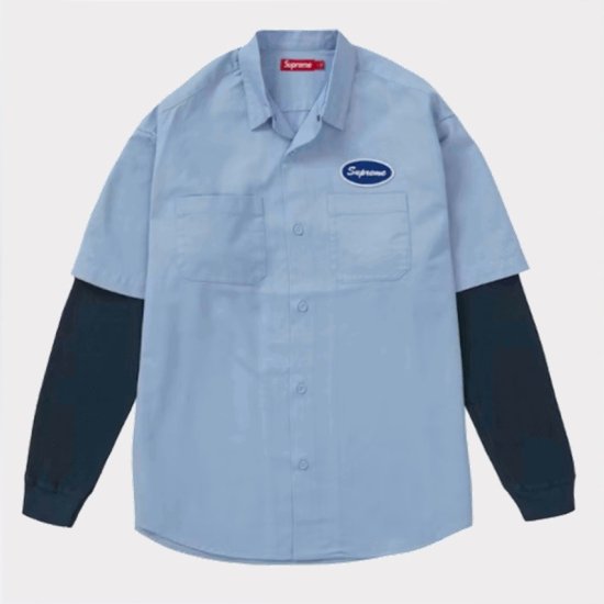Supreme シュプリーム 2023AW Thermal Sleeve Work Shirt サーマルスリーブワークシャツ ライトブルー |  ブランド公式オンラインショップ - Supreme(シュプリーム)オンライン通販専門店 Be-Supremer