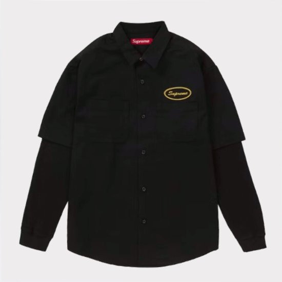 Supreme シュプリーム 2023AW Thermal Sleeve Work Shirt サーマルスリーブワークシャツ | ブラック -  Supreme(シュプリーム)オンライン通販専門店 Be-Supremer