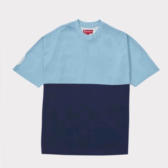 【XL】Supreme Split S/S Top スプリット Tシャツ ブルー