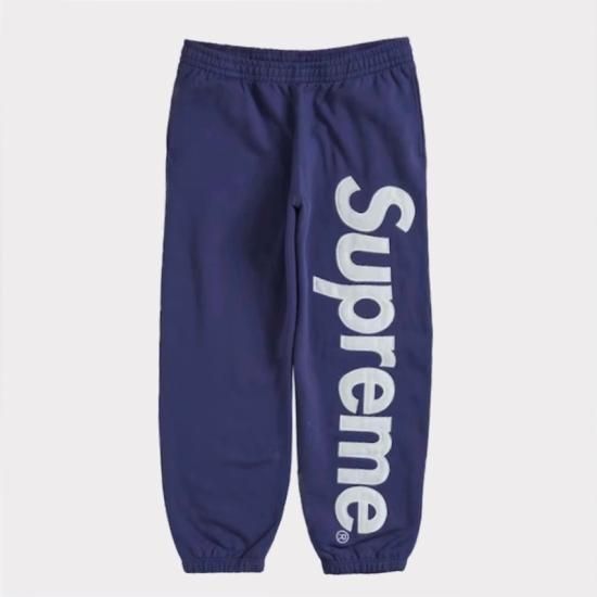 Supreme 22AW Satin Applique Sweatpant 黒◾️サイズS