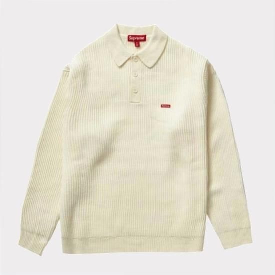 Supreme Box logo ボックスロゴ Polo長袖厚手ポロシャツ