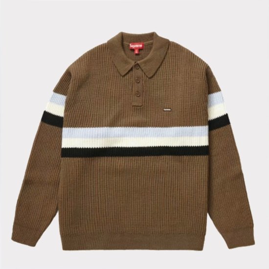 Supreme Small Box Polo Sweater 茶色