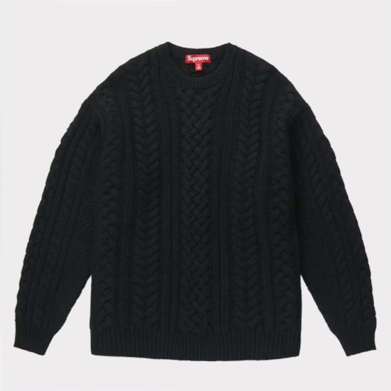 Supreme シュプリーム 2023AW Applique Cable Knit Sweater アップリケケーブルニットセーター ブラック 黒 |  人気のファッションアイテム - Supreme(シュプリーム)オンライン通販専門店 Be-Supremer
