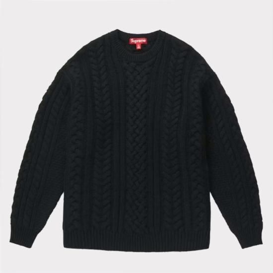 Supreme シュプリーム 2023AW Applique Cable Knit Sweater アップリケ ...