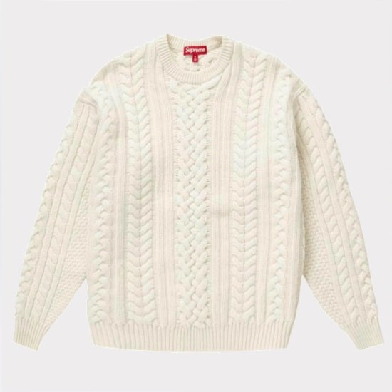 Supreme シュプリーム 2023AW Applique Cable Knit Sweater アップリケ