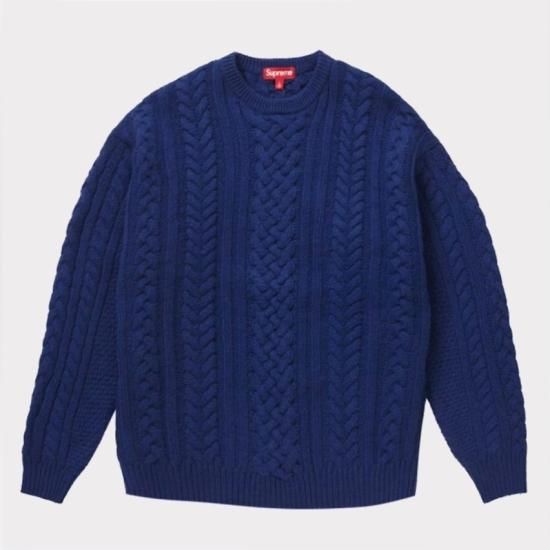 Supreme Applique Cable Knit Sweater