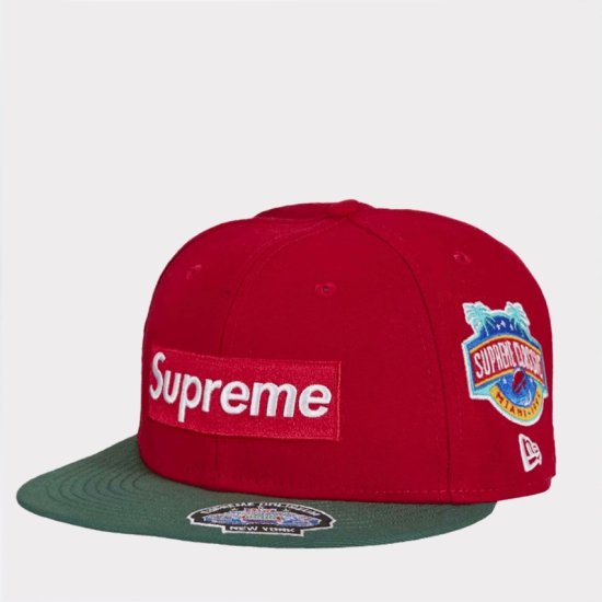 Supreme 2023AW Worldwide Box Logo New Era Cap 帽子キャップ レッド 