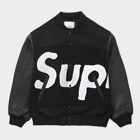 Supreme 2024SS Big Logo Chenille Varsity Jacket | ビッグロゴシュニールバーシティジャケット ブラック  - Supreme(シュプリーム)オンライン通販専門店 Be-Supremer