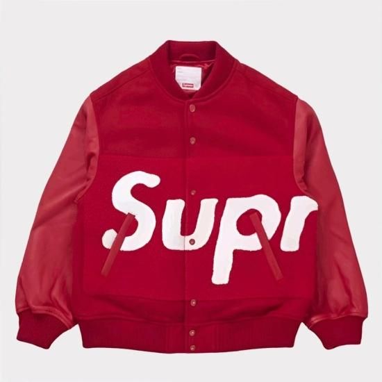 supreme バーシティージャケット写真は丁寧にご確認ください