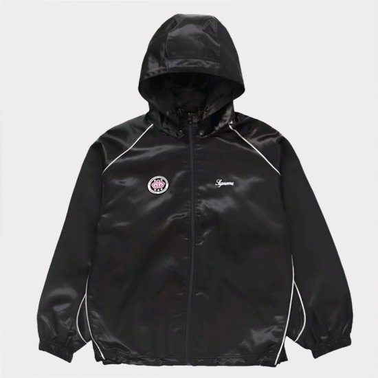 Supreme 2024SS Satin Hooded Track Jacket | サテンフードトラックジャケット ブラック -  Supreme(シュプリーム)オンライン通販専門店 Be-Supremer