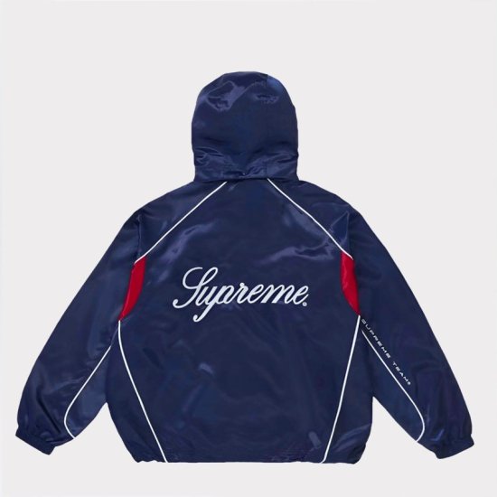 Supreme 2024SS Satin Hooded Track Jacket | サテンフードトラックジャケット ネイビー 紺 -  Supreme(シュプリーム)オンライン通販専門店 Be-Supremer