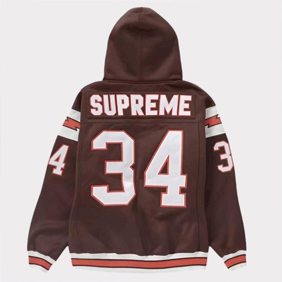 Supreme 2024SS Football Zip Up Hooded Sweatshirt | フットボールジップアップフードスウェットパーカー  - Supreme(シュプリーム)オンライン通販専門店 Be-Supremer