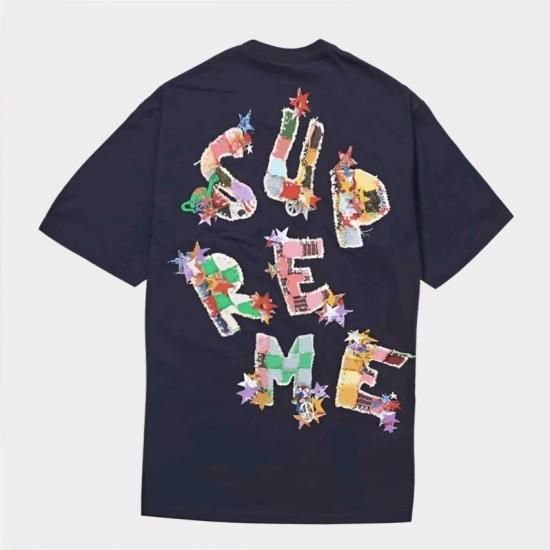 Supreme 2024SS Patchwork Tee パッチワークTシャツ | ネイビー 紺 ...