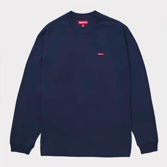 Supreme Box Logo L/S Tee Navy Large 紺 LNavySIZE - Tシャツ/カットソー(七分/長袖)