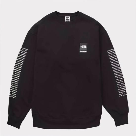 Supreme 2024SS The North Face Crewneck | ブラック 黒 ...