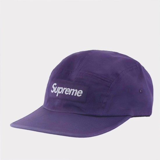 Supreme | Washed Chino Twill Camp Cap | Purple - Supreme 