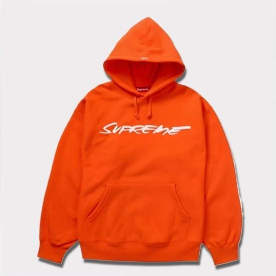 supreme プルオーバーパーカー オレンジ×ホワイト L | www ...