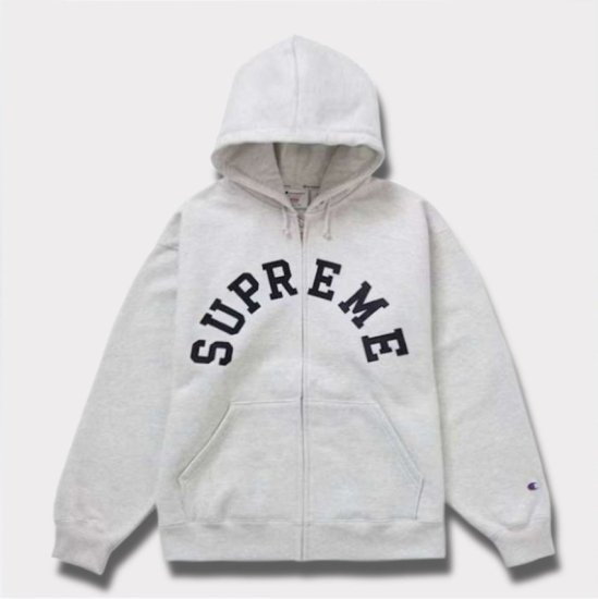 Supreme Champion Zip Up Hooded Sweatshirt | アッシュグレー -  Supreme(シュプリーム)オンライン通販専門店 Be-Supremer