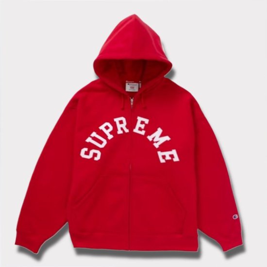 Supreme 2024SS Champion Zip Up Hooded Sweatshirt | チャンピオンジップアップフードパーカー |  レッド - Supreme(シュプリーム)オンライン通販専門店 Be-Supremer