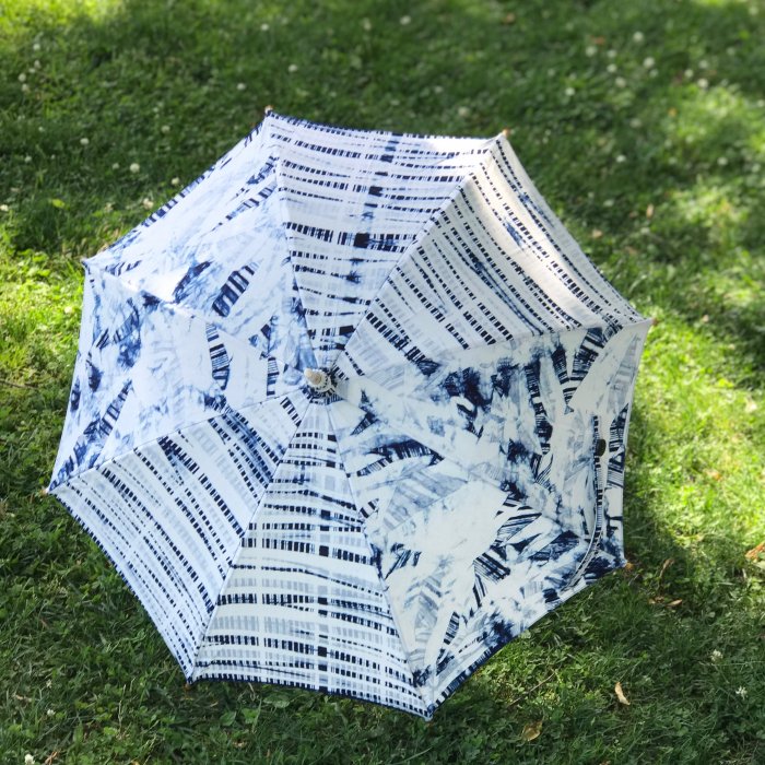 藍染め 板締め ko-302 - 日傘の パラソラ