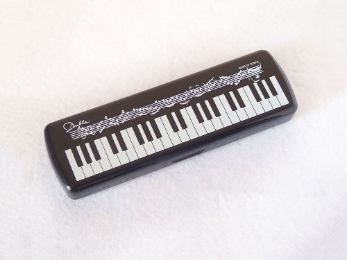 ピアノ鍵盤柄　プラスチックペンケース ｜音楽雑貨店　VIVO
