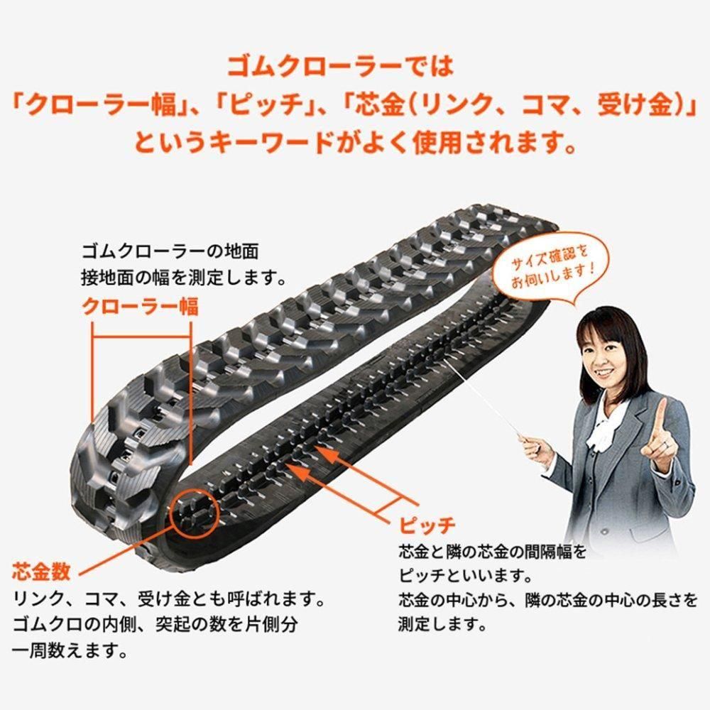 JUKO.IN イセキ コンバイン HJ7123 ゴムクローラー 1本 550×90