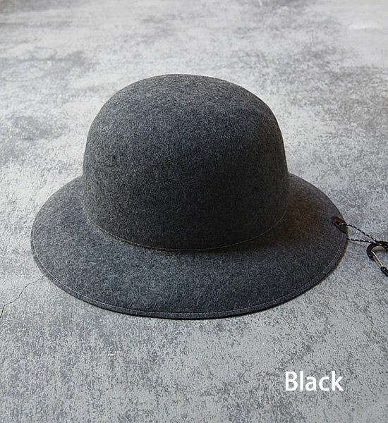 男女兼用and wanderアンドワンダーwool felt hat