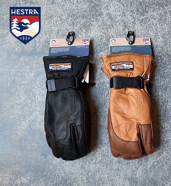 HESTRA ヘストラ 3-Finger Full Leather Yosemite 通販 販売-機能的で 