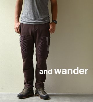 ★30%off【and wander】アンドワンダー men's stretch shell pants 