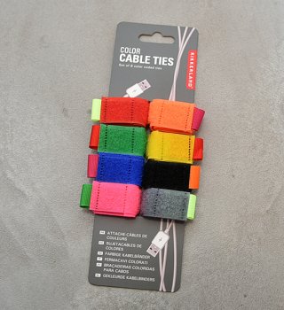 【Kikkerland】キッカーランド Color Cable Ties 