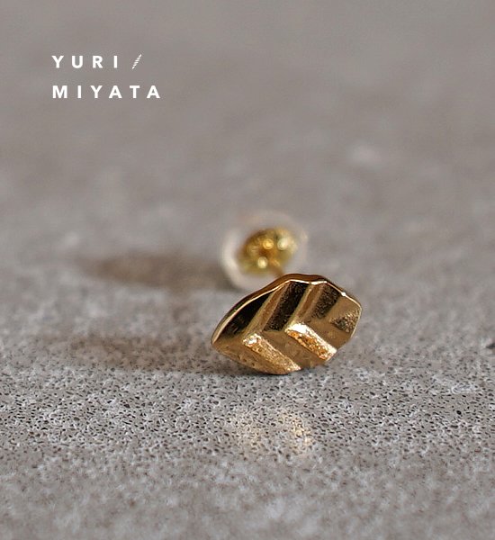 YURI/MIYATA ミヤタ ユリ Pierce Leaf / Stripe Gold ピアス Yosemite