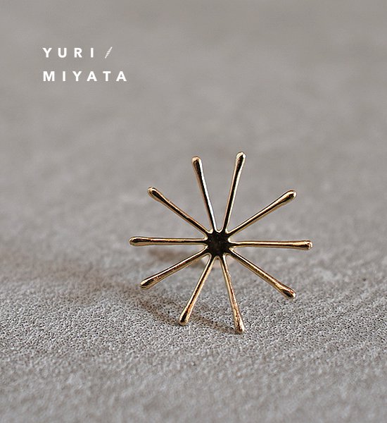 YURI/MIYATA ミヤタ ユリ Pierce Leaf / Line L Gold ピアス Yosemite