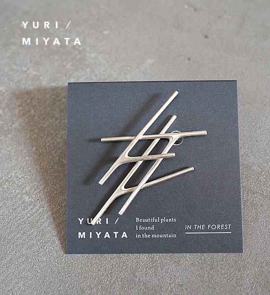 YURI/MIYATAۥߥ䥿  Brooch Branch/Split Silver 